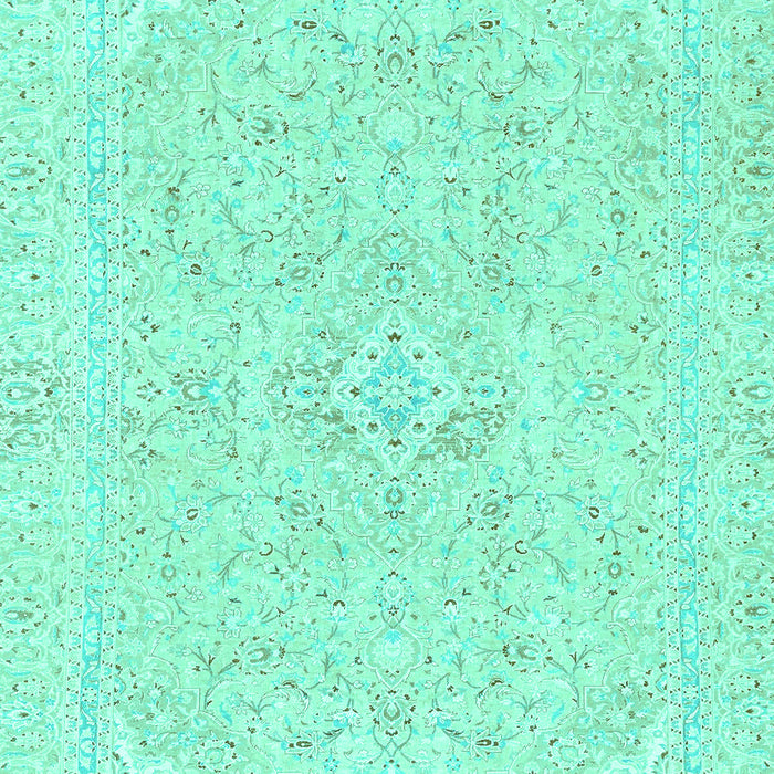 Machine Washable Abstract Turquoise Modern Area Rugs, wshabs2136turq