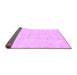 Sideview of Abstract Purple Modern Rug, abs2136pur