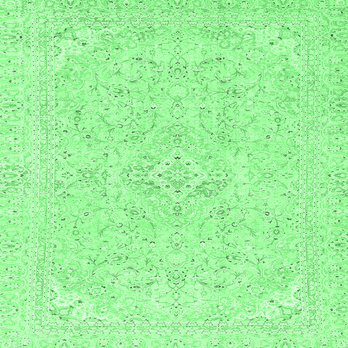 Square Machine Washable Abstract Emerald Green Modern Area Rugs, wshabs2136emgrn