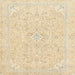 Square Machine Washable Abstract Khaki Gold Rug, wshabs2136