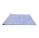 Sideview of Machine Washable Abstract Blue Modern Rug, wshabs2136blu