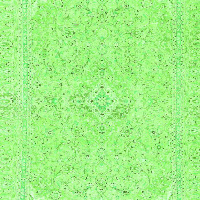 Machine Washable Abstract Green Modern Area Rugs, wshabs2136grn