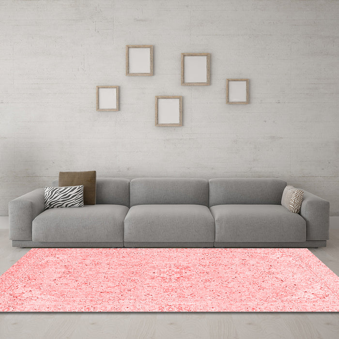 Modern Red Washable Rugs