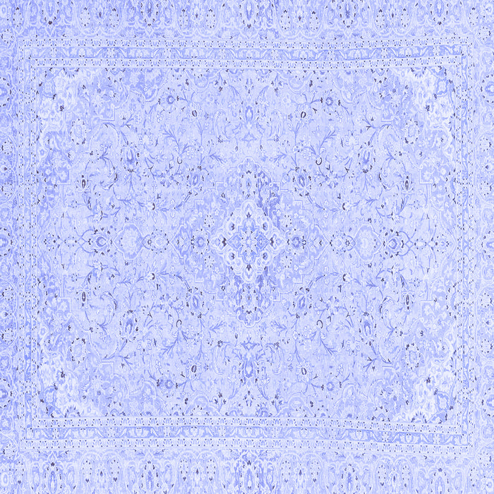 Square Abstract Blue Modern Rug, abs2136blu