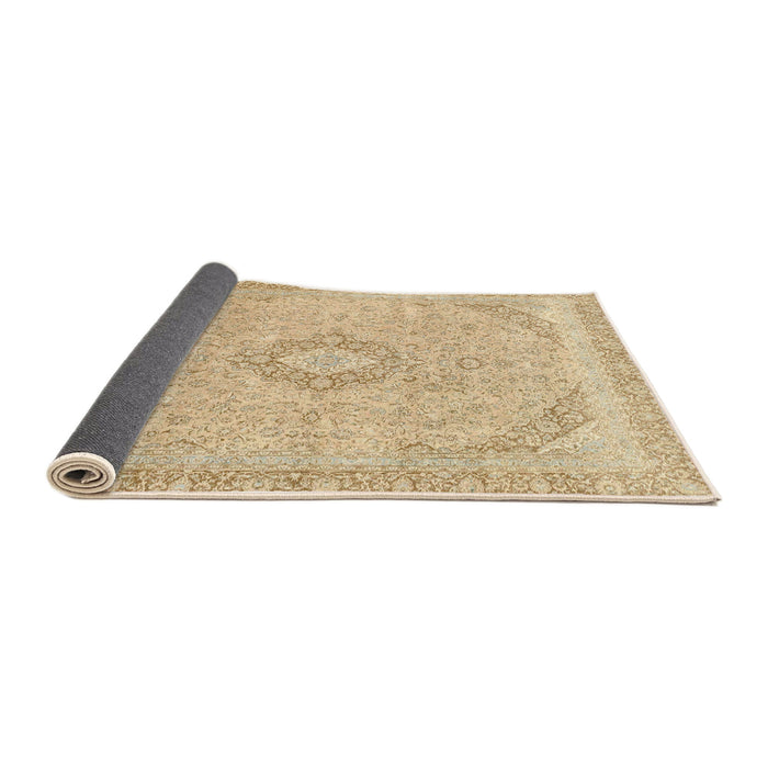 Sideview of Abstract Brown Gold Modern Rug, abs2137
