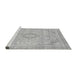 Sideview of Machine Washable Abstract Gray Modern Rug, wshabs2137gry