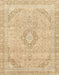 Machine Washable Abstract Brown Gold Rug, wshabs2137