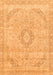 Machine Washable Abstract Orange Modern Area Rugs, wshabs2137org