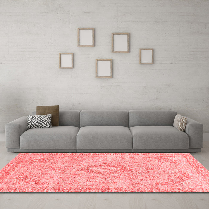 Modern Red Washable Rugs
