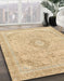 Machine Washable Abstract Brown Gold Rug in a Family Room, wshabs2137