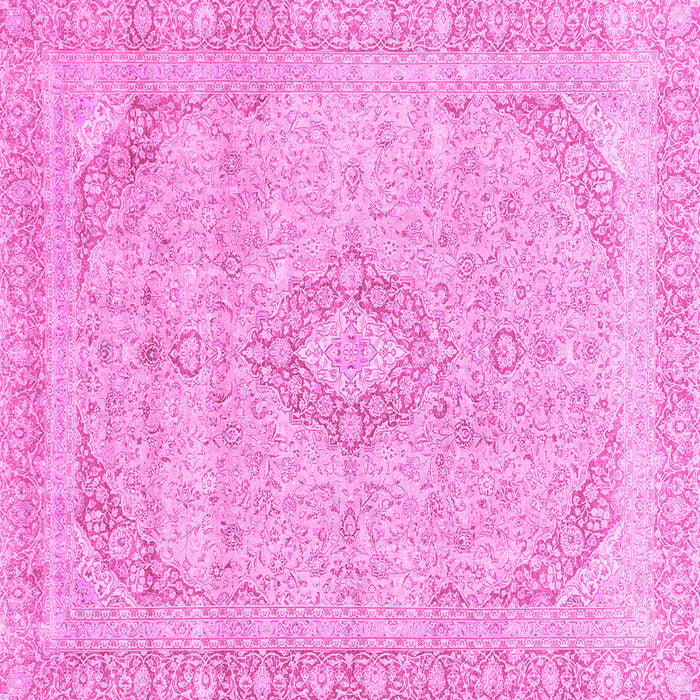 Square Abstract Pink Modern Rug, abs2137pnk