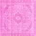 Square Abstract Pink Modern Rug, abs2137pnk