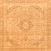 Square Abstract Orange Modern Rug, abs2137org