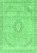 Machine Washable Abstract Emerald Green Modern Area Rugs, wshabs2137emgrn