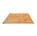 Sideview of Machine Washable Abstract Orange Modern Area Rugs, wshabs2137org