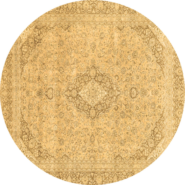 Round Machine Washable Abstract Brown Modern Rug, wshabs2137brn
