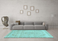 Machine Washable Abstract Light Blue Modern Rug, wshabs2137lblu