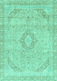 Abstract Turquoise Modern Rug, abs2137turq