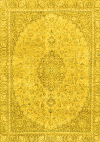 Abstract Yellow Modern Rug, abs2138yw