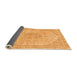 Sideview of Abstract Orange Modern Rug, abs2138org