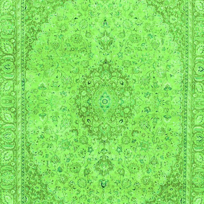 Machine Washable Abstract Green Modern Area Rugs, wshabs2138grn
