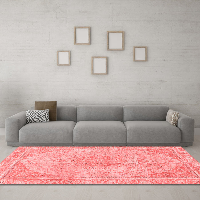 Modern Red Washable Rugs