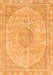 Machine Washable Abstract Orange Modern Area Rugs, wshabs2138org