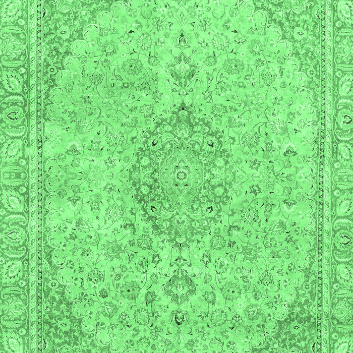 Machine Washable Abstract Emerald Green Modern Area Rugs, wshabs2138emgrn