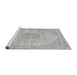 Sideview of Machine Washable Abstract Gray Modern Rug, wshabs2138gry