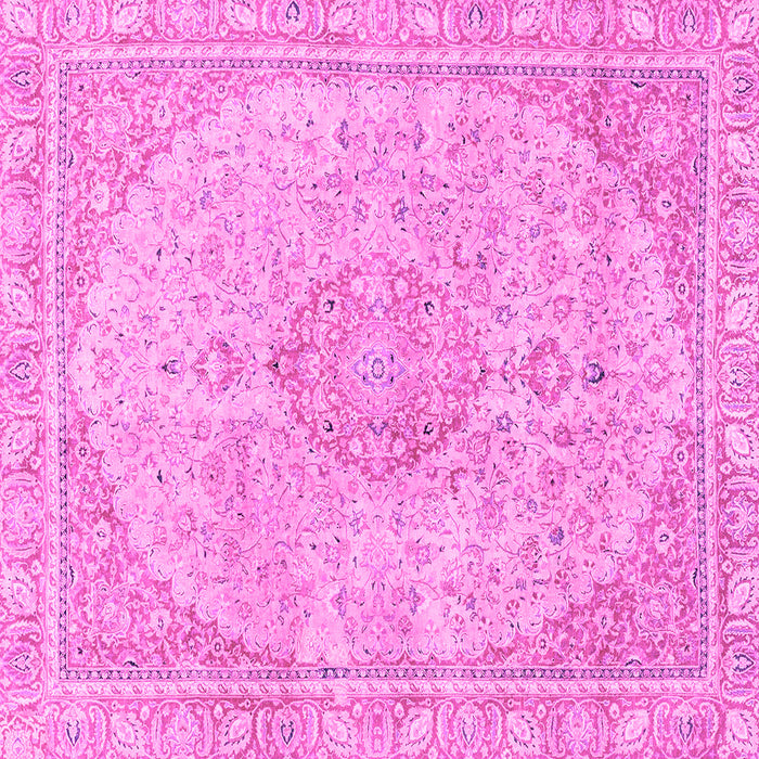 Square Abstract Pink Modern Rug, abs2138pnk