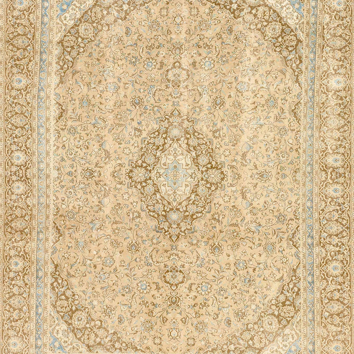 Machine Washable Abstract Brown Gold Rug, wshabs2139