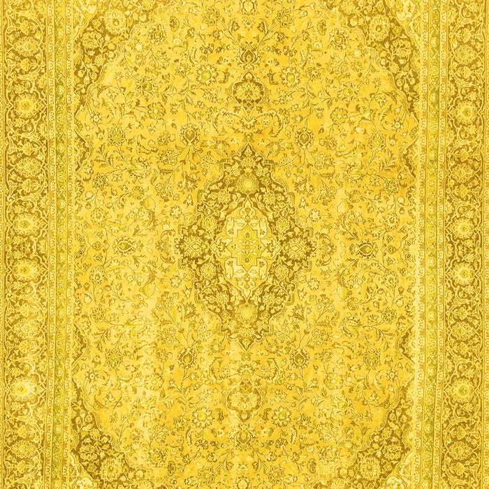 Machine Washable Abstract Yellow Modern Rug, wshabs2139yw