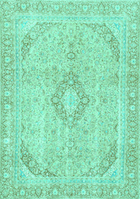 Abstract Turquoise Modern Rug, abs2139turq