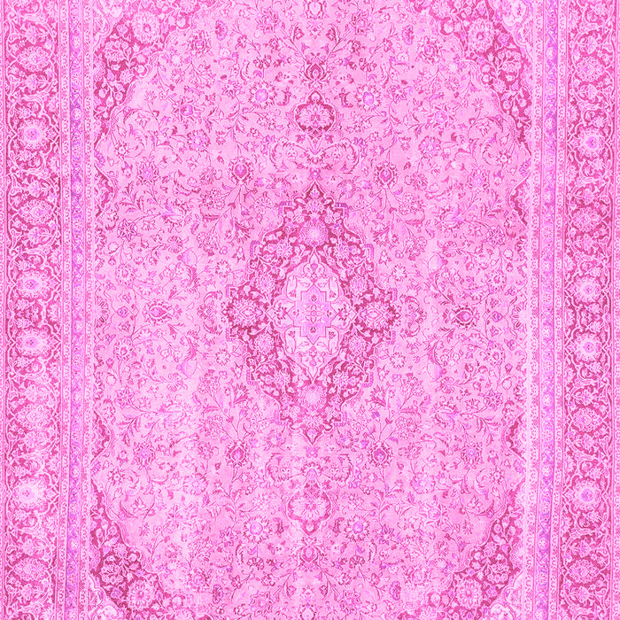 Machine Washable Abstract Pink Modern Rug, wshabs2139pnk