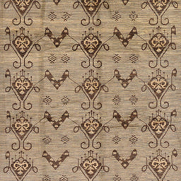 Square Machine Washable Abstract Brown Sand Brown Rug, wshabs213