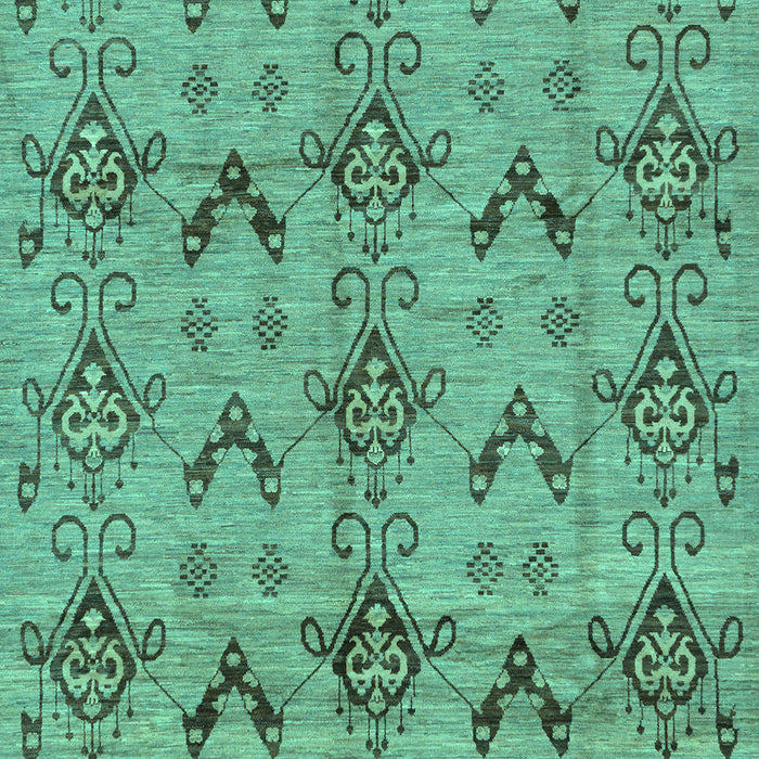 Machine Washable Abstract Turquoise Modern Area Rugs, wshabs213turq