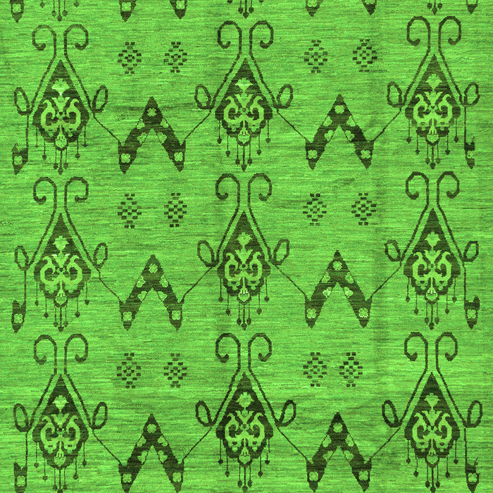 Machine Washable Abstract Green Modern Area Rugs, wshabs213grn