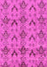 Machine Washable Abstract Pink Modern Rug, wshabs213pnk