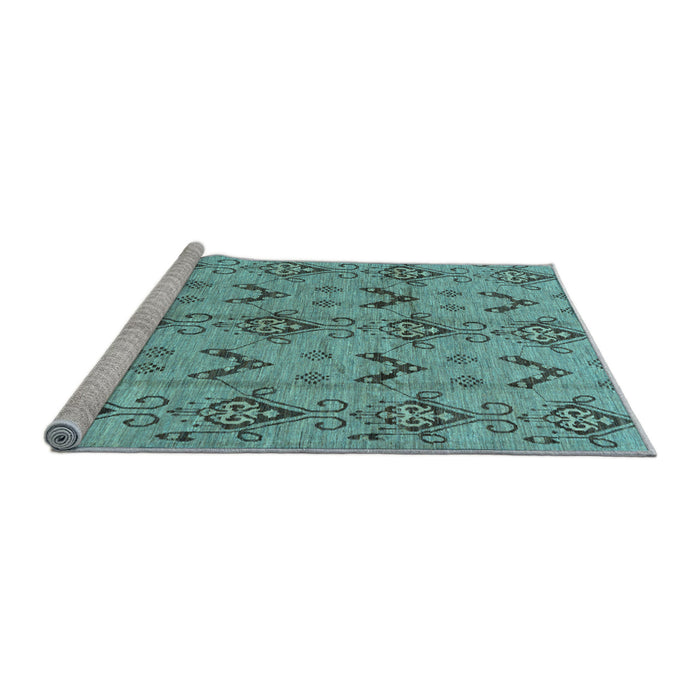 Sideview of Machine Washable Abstract Light Blue Modern Rug, wshabs213lblu