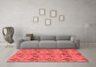 Modern Red Washable Rugs