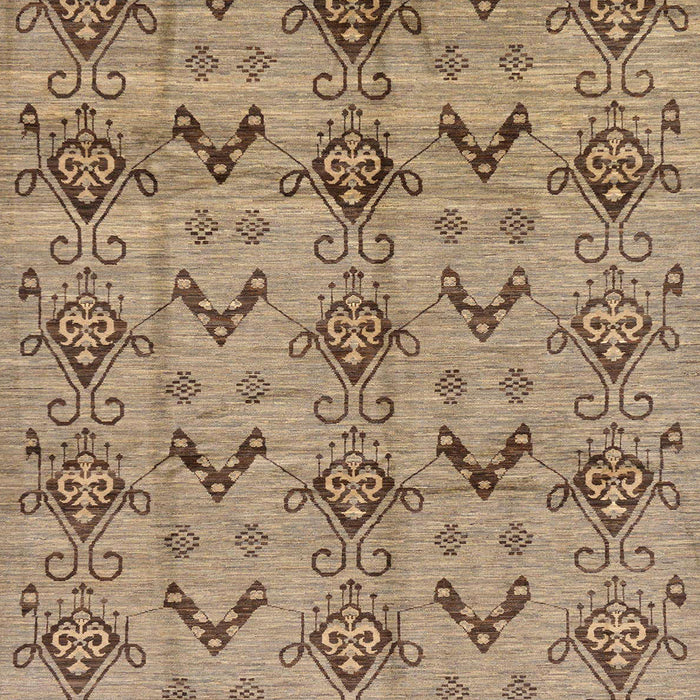 Square Abstract Brown Sand Brown Modern Rug, abs213