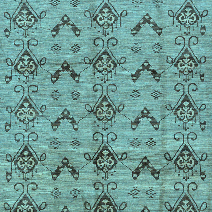 Square Abstract Light Blue Modern Rug, abs213lblu