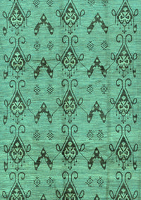 Abstract Turquoise Modern Rug, abs213turq