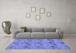 Machine Washable Abstract Blue Modern Rug in a Living Room, wshabs213blu