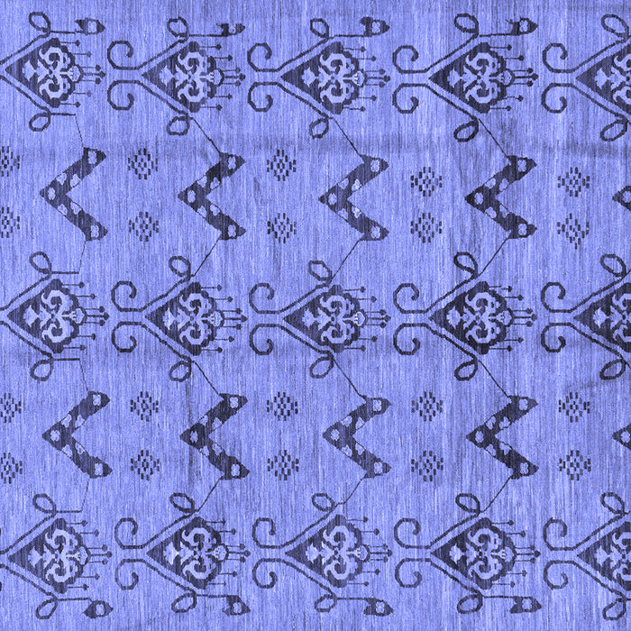 Square Abstract Blue Modern Rug, abs213blu