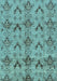 Abstract Light Blue Modern Rug, abs213lblu