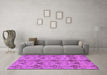 Machine Washable Abstract Purple Modern Area Rugs in a Living Room, wshabs213pur