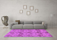 Machine Washable Abstract Purple Modern Rug, wshabs213pur