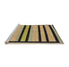 Sideview of Machine Washable Abstract Dark Brown Rug, wshabs214