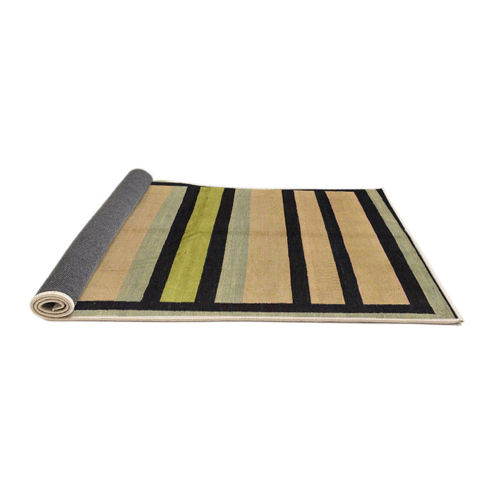 Sideview of Abstract Dark Brown Modern Rug, abs214